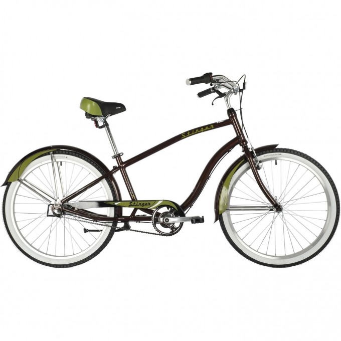 Дорожный велосипед STINGER CRUISER MAN 3SP зелёный с рамой 18" 26AHC.CRUISNEXM.18BN1