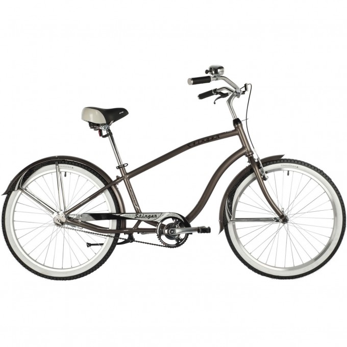 Дорожный велосипед STINGER CRUISER MEN серый с рамой 18" 26AHC.CRUISERM.18GR1