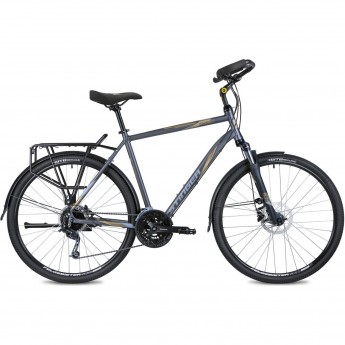 Дорожный велосипед STINGER HORIZONT PRO серый с рамой 52см 700AHD.HRZPRO.52GR1