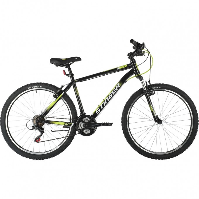 Горный велосипед STINGER CAIMAN 26" чёрный с рамой 16" 26SHV.CAIMAN.16BK1