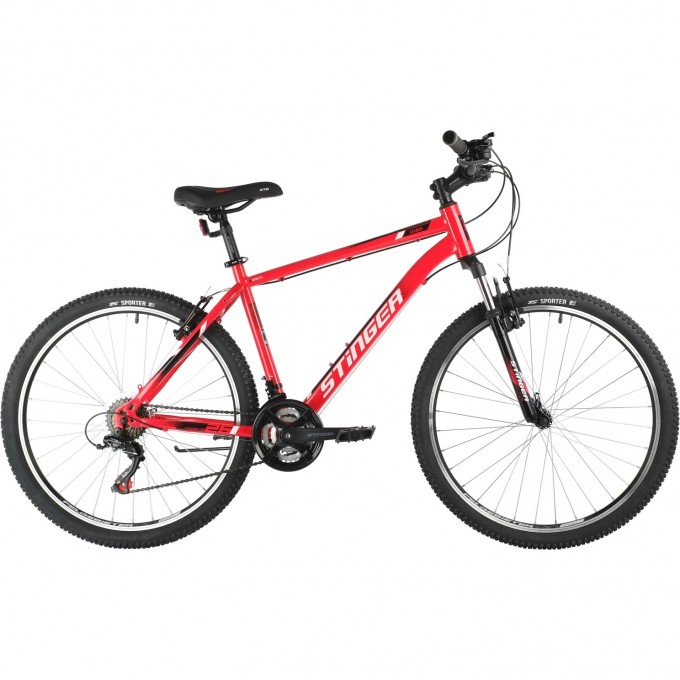 Горный велосипед STINGER CAIMAN 26" красный с рамой 18" 26SHV.CAIMAN.18RD1