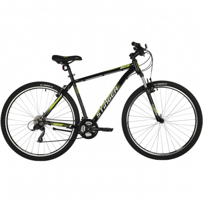 Горный велосипед STINGER CAIMAN 29" чёрный с рамой 18" 29SHV.CAIMAN.18BK1