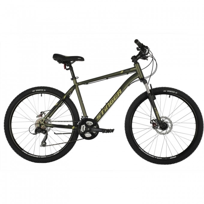 Горный велосипед STINGER CAIMAN D 26" зелёный с рамой 16" 26SHD.CAIMAND.16GN1