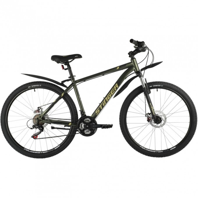 Горный велосипед STINGER CAIMAN D 27" зелёный с рамой 16" 27SHD.CAIMAND.16GN1