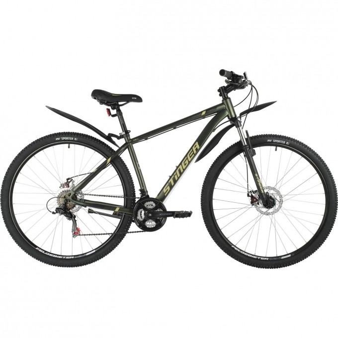 Горный велосипед STINGER CAIMAN D 29" черный с рамой 18" 29SHD.CAIMAND.18GN1