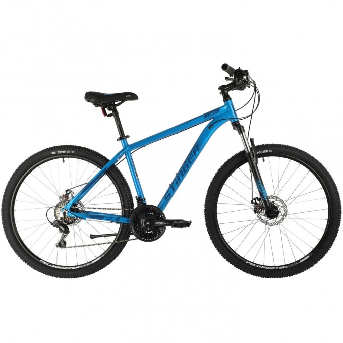 Горный велосипед STINGER ELEMENT EVO 27" синий с рамой 16" 27AHD.ELEMEVO.16BL1