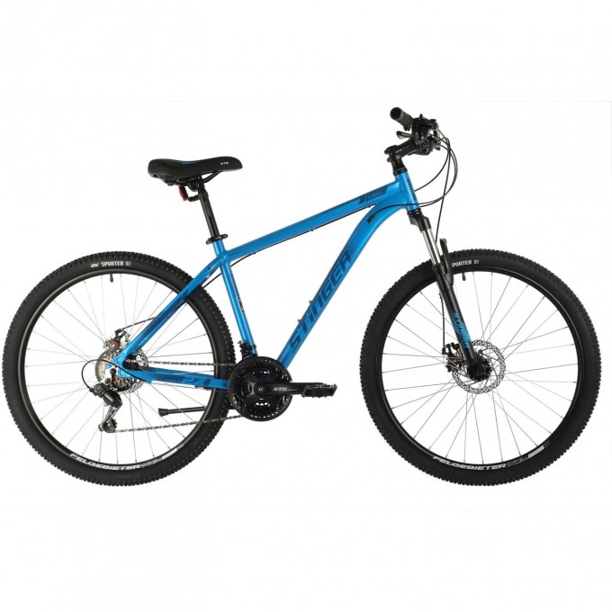 Горный велосипед STINGER ELEMENT EVO MS 27" синий с рамой 16" 27AHD.ELEMEVO.16BL10