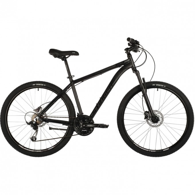 Горный велосипед STINGER ELEMENT PRO MS 27" черный с рамой 16" 27AHD.ELEMPRO.16BK10