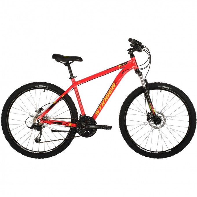 Горный велосипед STINGER ELEMENT PRO MS 27" красный с рамой 16" 27AHD.ELEMPRO.16RD10