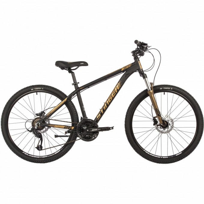 Горный велосипед STINGER ELEMENT PRO SE 26" золотистый с рамой 16" 26AHD.ELEMPRO.16GD22