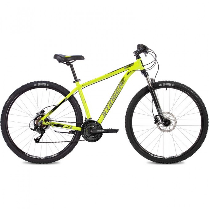 Горный велосипед STINGER ELEMENT PRO SE 29" жёлтый с рамой 20" 29AHD.ELEMPRO.20GN22