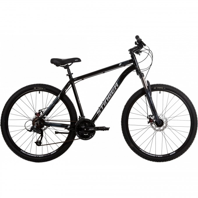 Горный велосипед STINGER ELEMENT STD SE 27.5" черный с рамой 16" 27AHD.ELEMSTD.16BK22