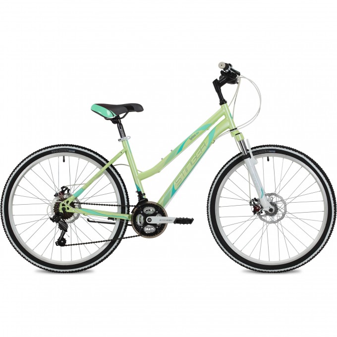 Горный велосипед STINGER LATINA D 26" зелёный с рамой 15" 26SHD.LATINAD.15GN10