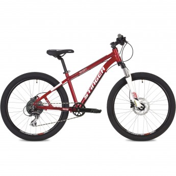 Подростковый велосипед STINGER BOXXER PRO красный с рамой 14" 24AHD.BOXXERPRO.14RD1