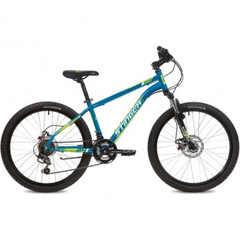 Подростковый велосипед STINGER CAIMAN D 24" синий с рамой 12" 24SHD.CAIMAND.12BL2
