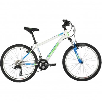 Подростковый велосипед STINGER CAIMAN MS белый с рамой 12" 24SHV.CAIMAN.12WH10