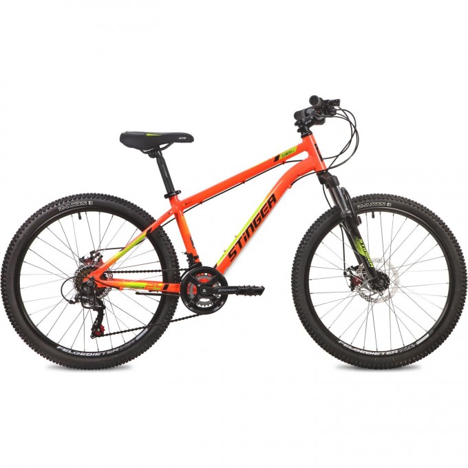Подростковый велосипед STINGER ELEMENT EVO MS оранжевый с рамой 12" 24AHD.ELEMEVO.12OR10