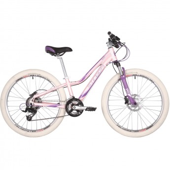 Подростковый велосипед STINGER GALAXY PRO 24" розовый с рамой 11" 24AHD.GALAXPRO.11PK1