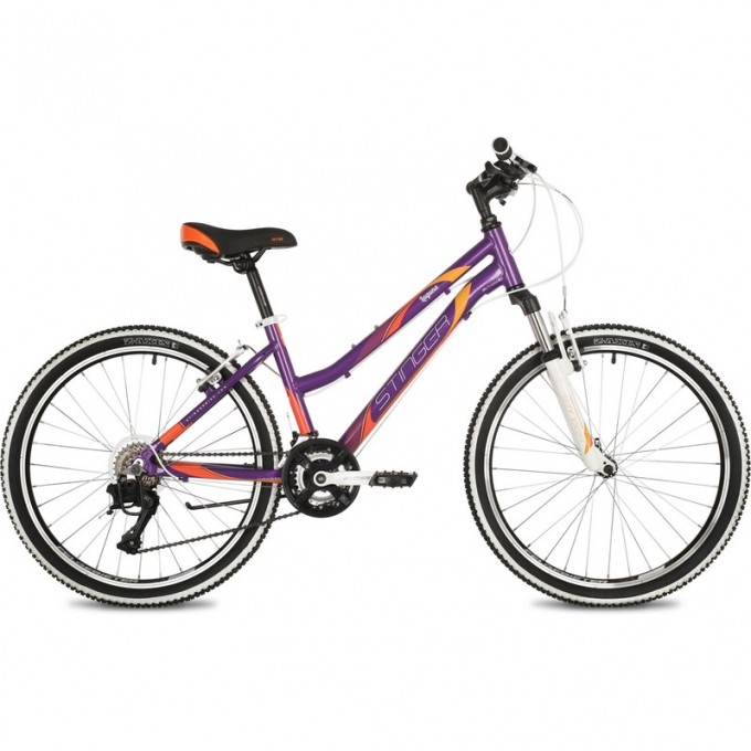 Подростковый велосипед STINGER LAGUNA 24" фиолетовый с рамой 14" 24AHV.LAGUNA.14VT2