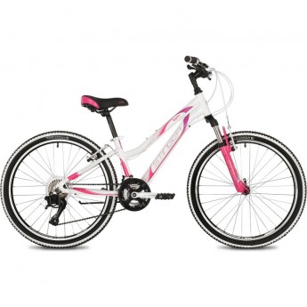 Подростковый велосипед STINGER LAGUNA 24" розовый с рамой 12" 24AHV.LAGUNA.12WH2