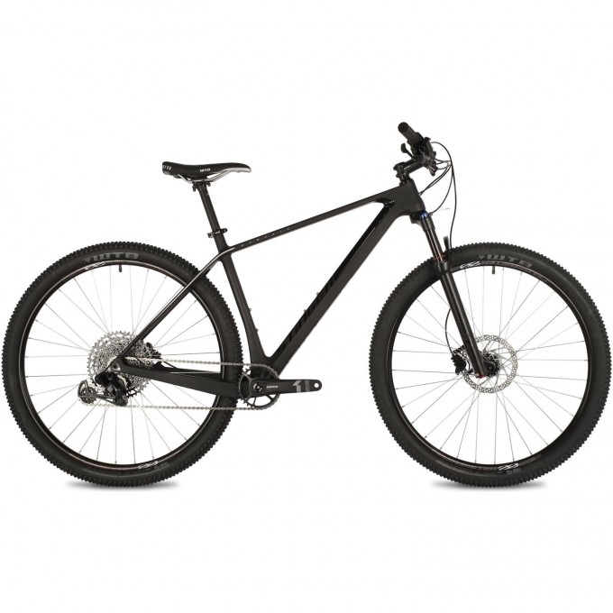 Велосипед STINGER 29" GENESIS STD черный, карбон, размер MD 29CHD.GNSSTD.MDBK4