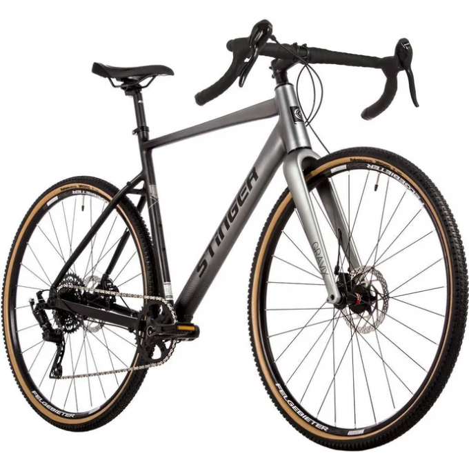 Велосипед STINGER 700C GRAVIX STD серый, алюминий, размер 46 700AHD.GRVSTD.46GR3